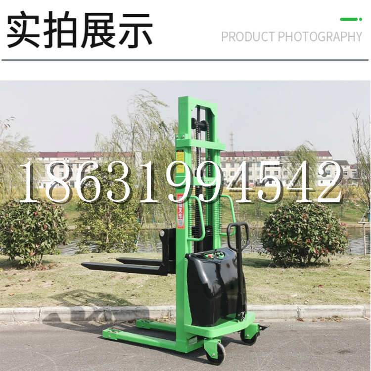 嵩县电动叉车堆高车液压铲车电瓶1吨2吨站驾步行式小型全自动叉车